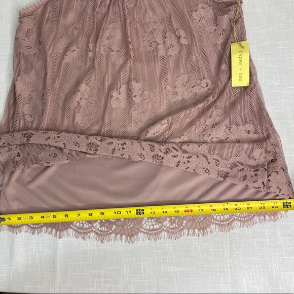 🆕 Boho Mauve Lace Tank Plus - Picture 11 of 13